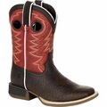 Durango Lil' Rebel Pro Big Kid's Red Western Boot, DARK CHESTNUT/CRIMSON, M, Size 6.5 DBT0220Y